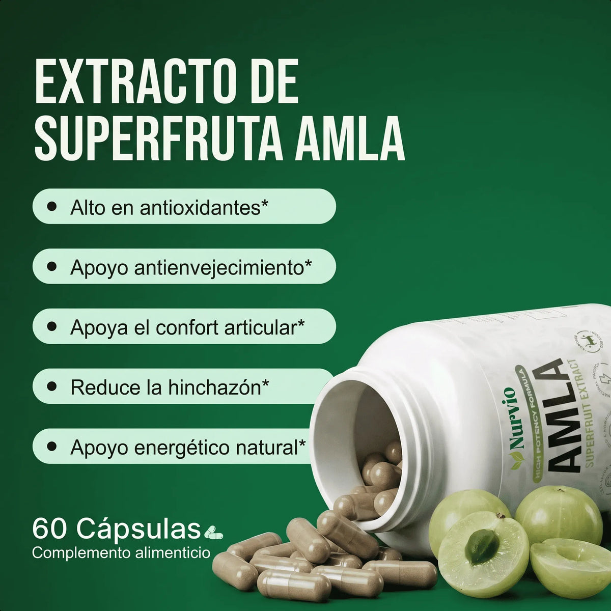 Cápsulas de Superfruta de Amla