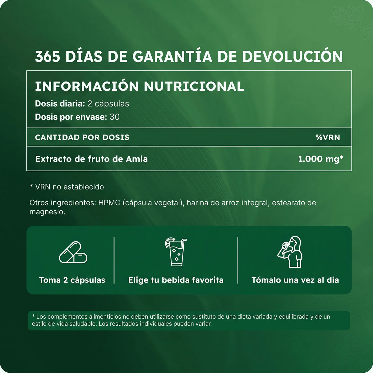 Cápsulas de Superfruta de Amla